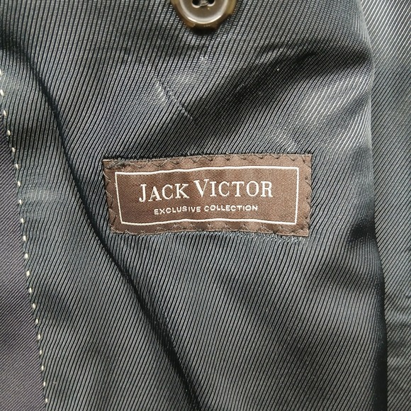 Jack Victor Austins Exclusive Big & Tall 2 Button Blazer 52R Navy Wool - Picture 4 of 8